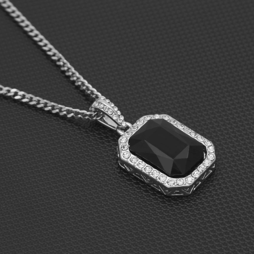 Hip-Hop Mini Diamond Pendant Necklace