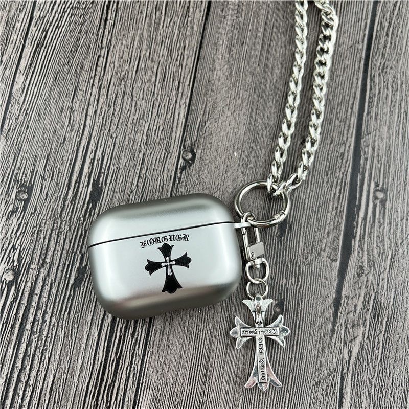 Chrome Hearts Pattern Apple Earphone Protective Case