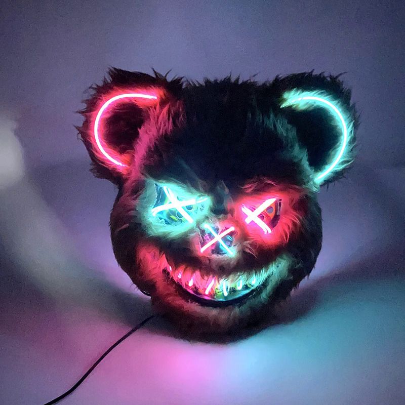 Halloween luminous bear mask