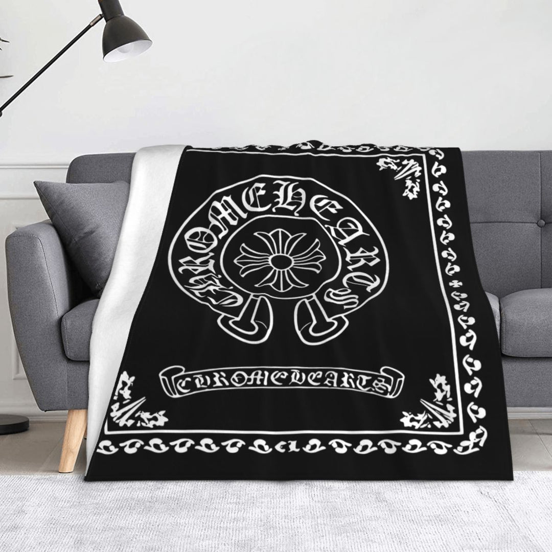 Chrome Hearts Flannel & Coral Fleece Blanket