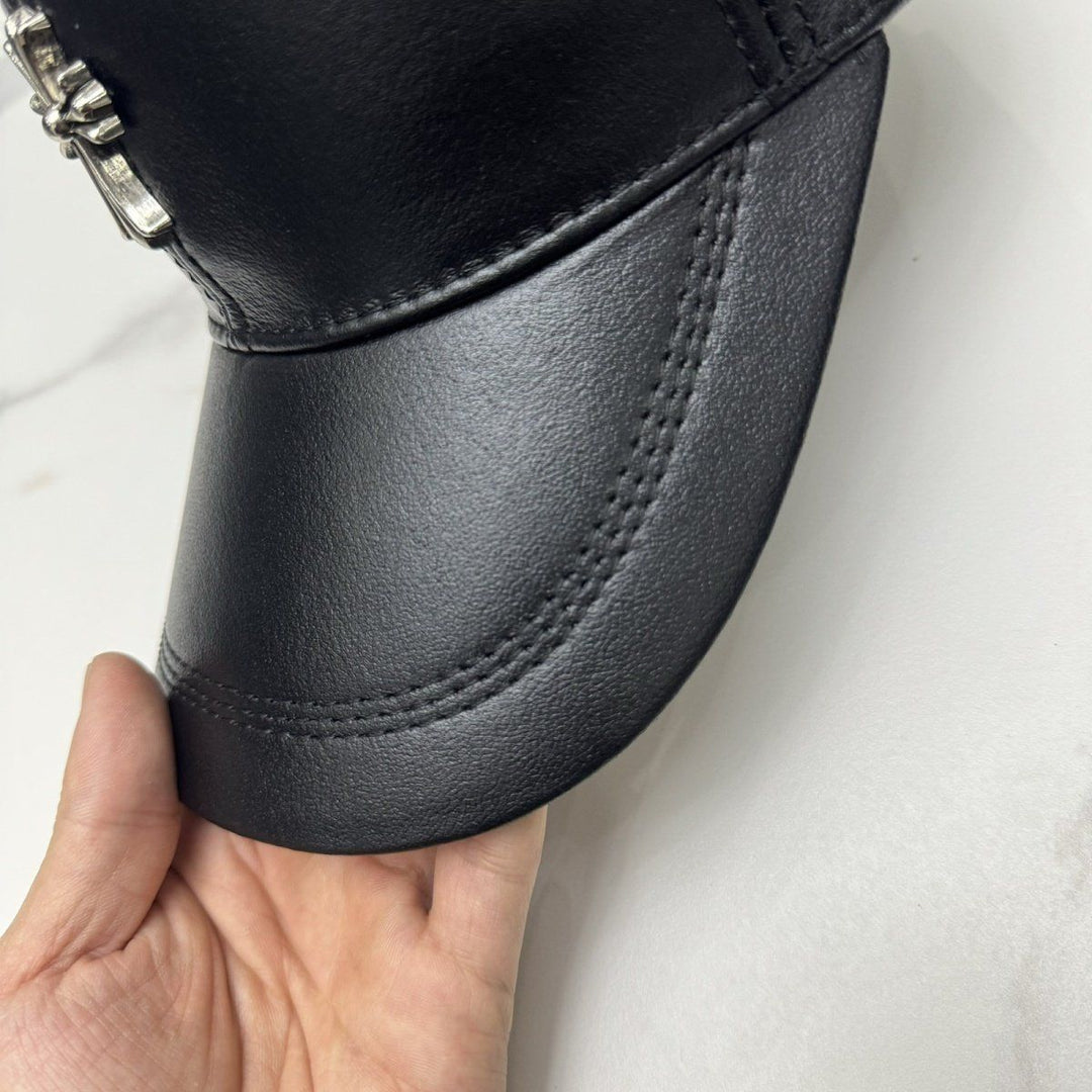 Chrome Hearts Top-Grain Cowhide Baseball Cap
