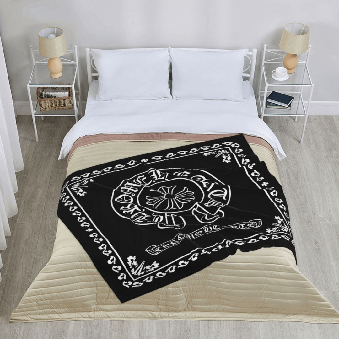 Chrome Hearts Flannel & Coral Fleece Blanket