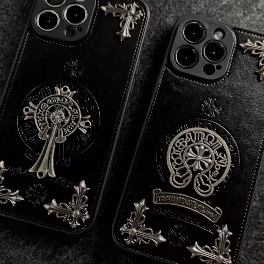 Chrome Hearts Dark Leather iPhone Phone Case