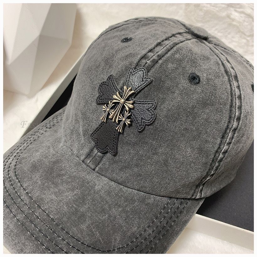 Chrome Hearts Retro Washed Cross Baseball Cap