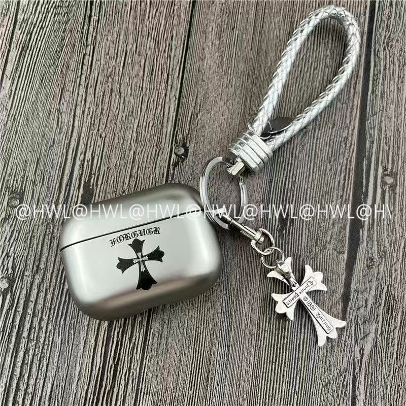 Chrome Hearts Pattern Apple Earphone Protective Case
