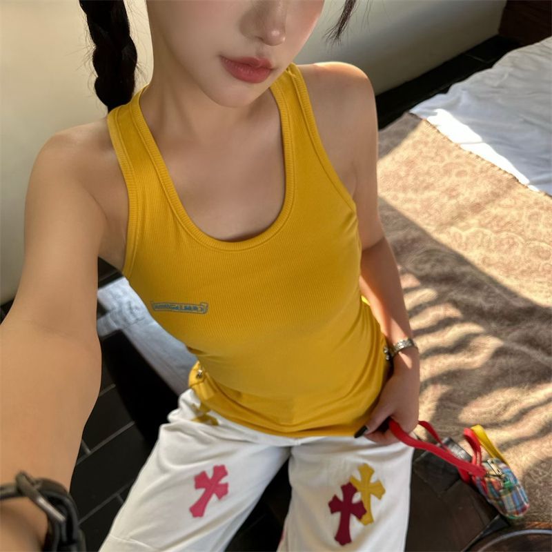 Chrome Hearts-Inspired Tank Top Triple Cross & Sanskrit Design