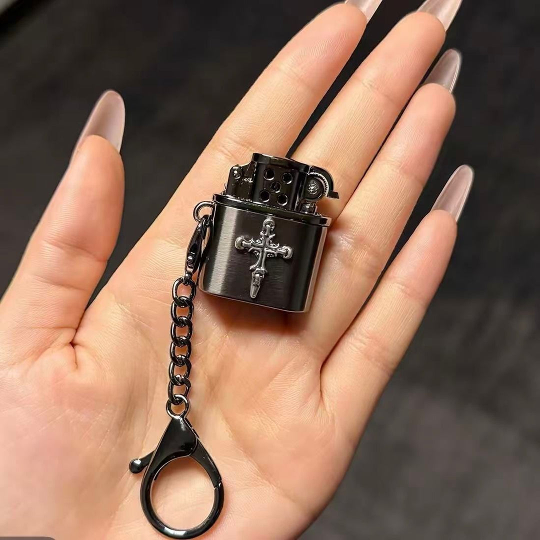 Chrome Hearts Black Mini Metal Flint-Wheel Lighter