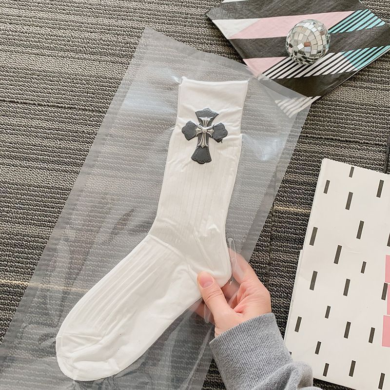 Chrome Hearts Cross Leather-Patch Socks