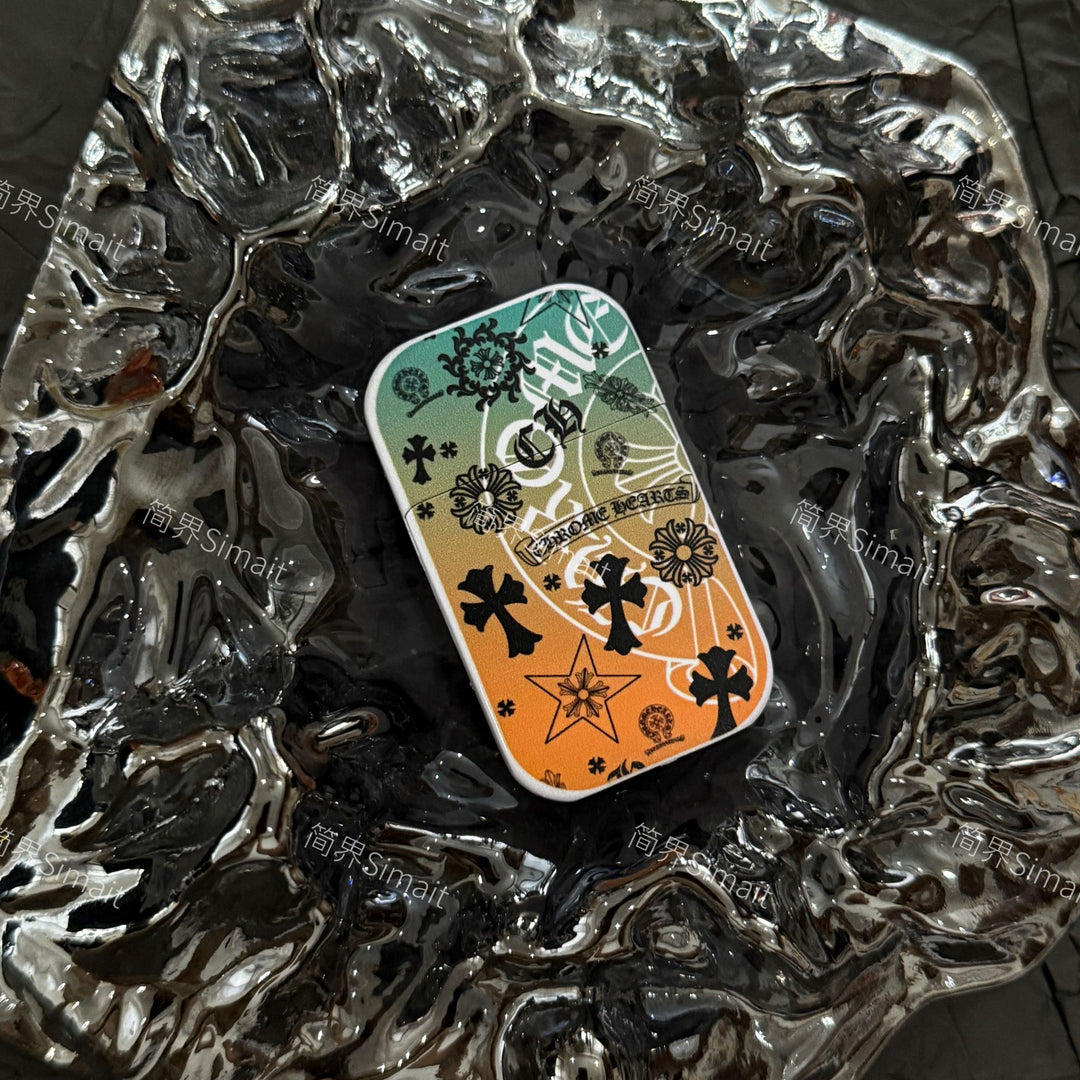 Chrome Hearts Windproof Lighter with Colorful Graffiti Art