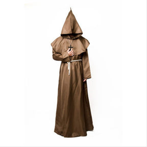 Halloween costume medieval monk cloak suit