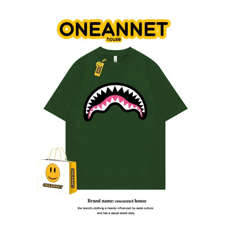 Shark Print Short-Sleeve T-Shirt