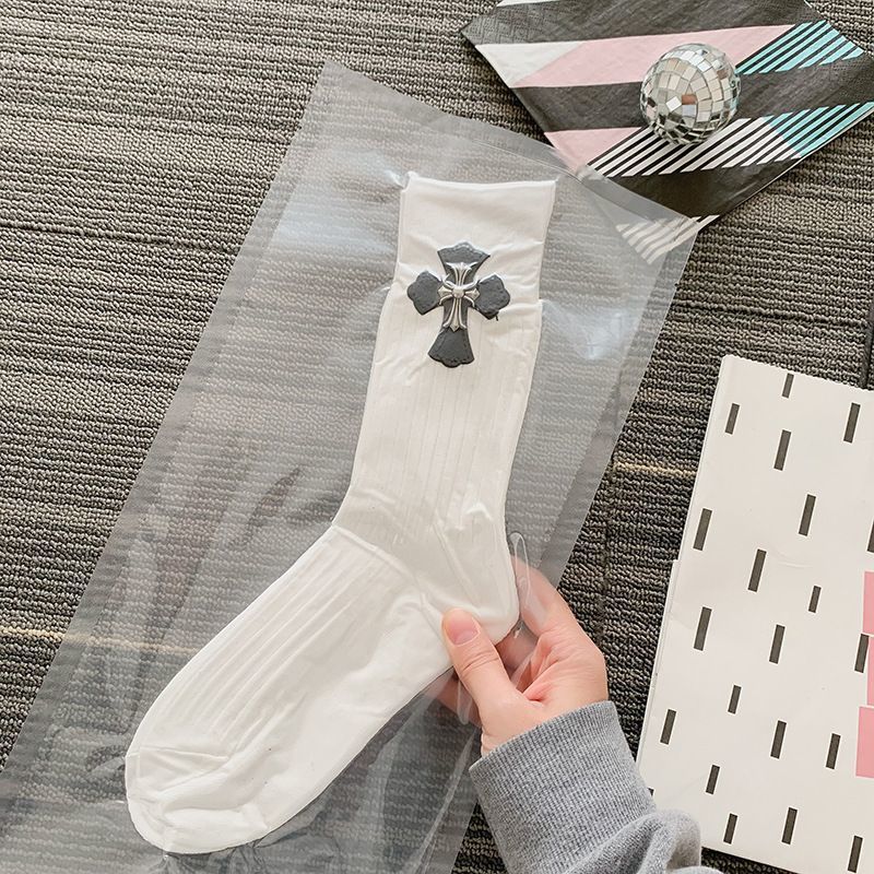 Chrome Hearts Cross Leather-Patch Socks