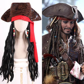 Halloween Captain Jack Sparrow hat wig