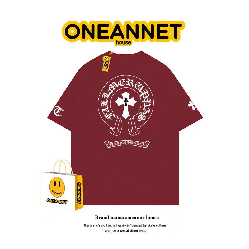 Chrome Hearts-Inspired Loose-Fit, Laid-Back Style Top