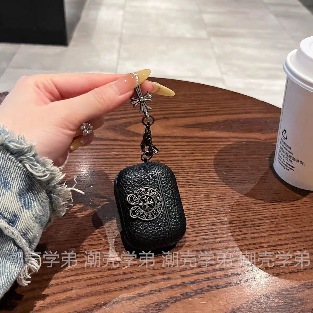 Chrome Hearts Lychee-Textured Apple Earphone Case