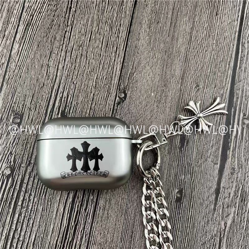 Chrome Hearts Pattern Apple Earphone Protective Case