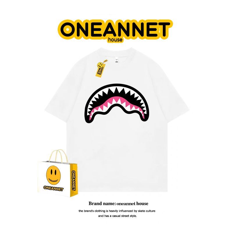 Shark Print Short-Sleeve T-Shirt