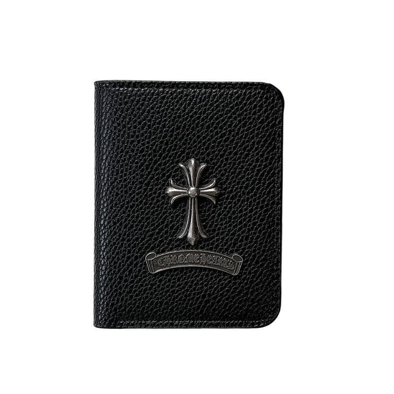 Chrome Hearts Litchi-Grain Leather Wallet with Cross Motif