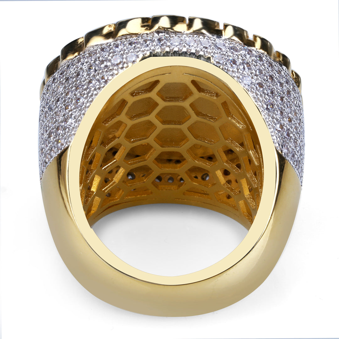 Micro-Pave, Full-Zircon Jesus Ring