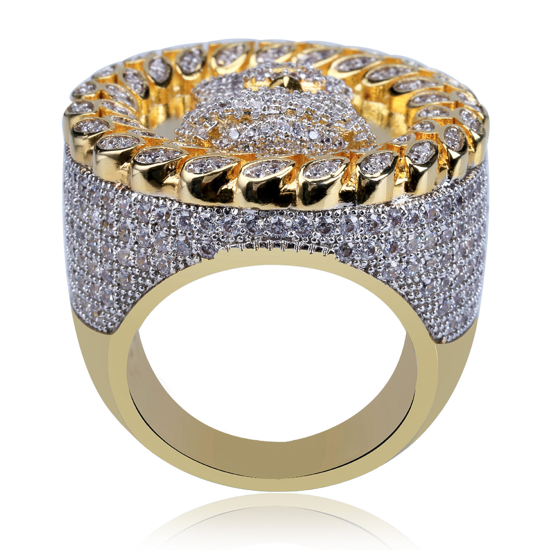 Micro-Pave, Full-Zircon Jesus Ring
