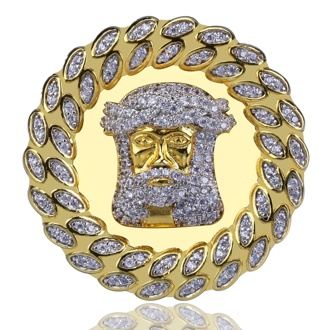 Micro-Pave, Full-Zircon Jesus Ring