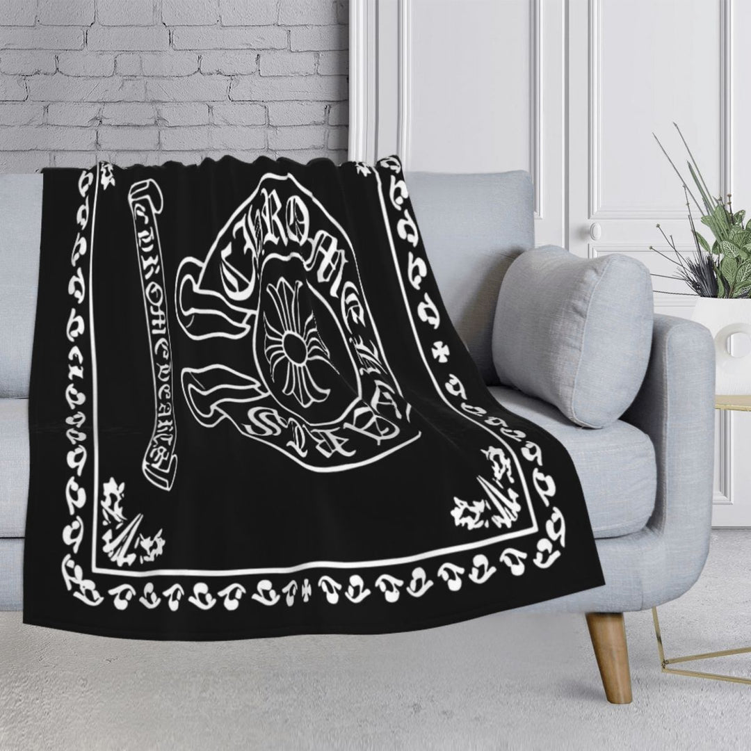 Chrome Hearts Flannel & Coral Fleece Blanket