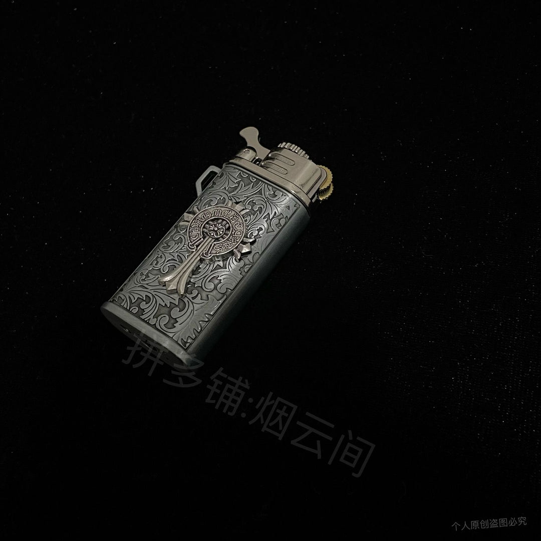 Chrome Hearts Style Vintage Engraved Kerosene Lighter