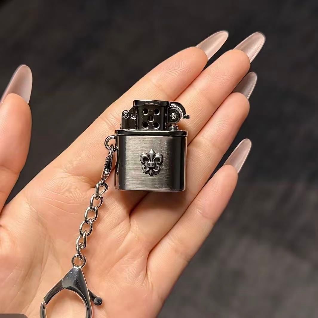 Chrome Hearts Black Mini Metal Flint-Wheel Lighter