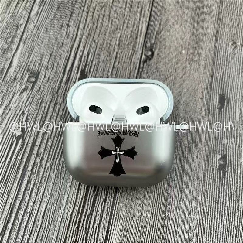 Chrome Hearts Pattern Apple Earphone Protective Case