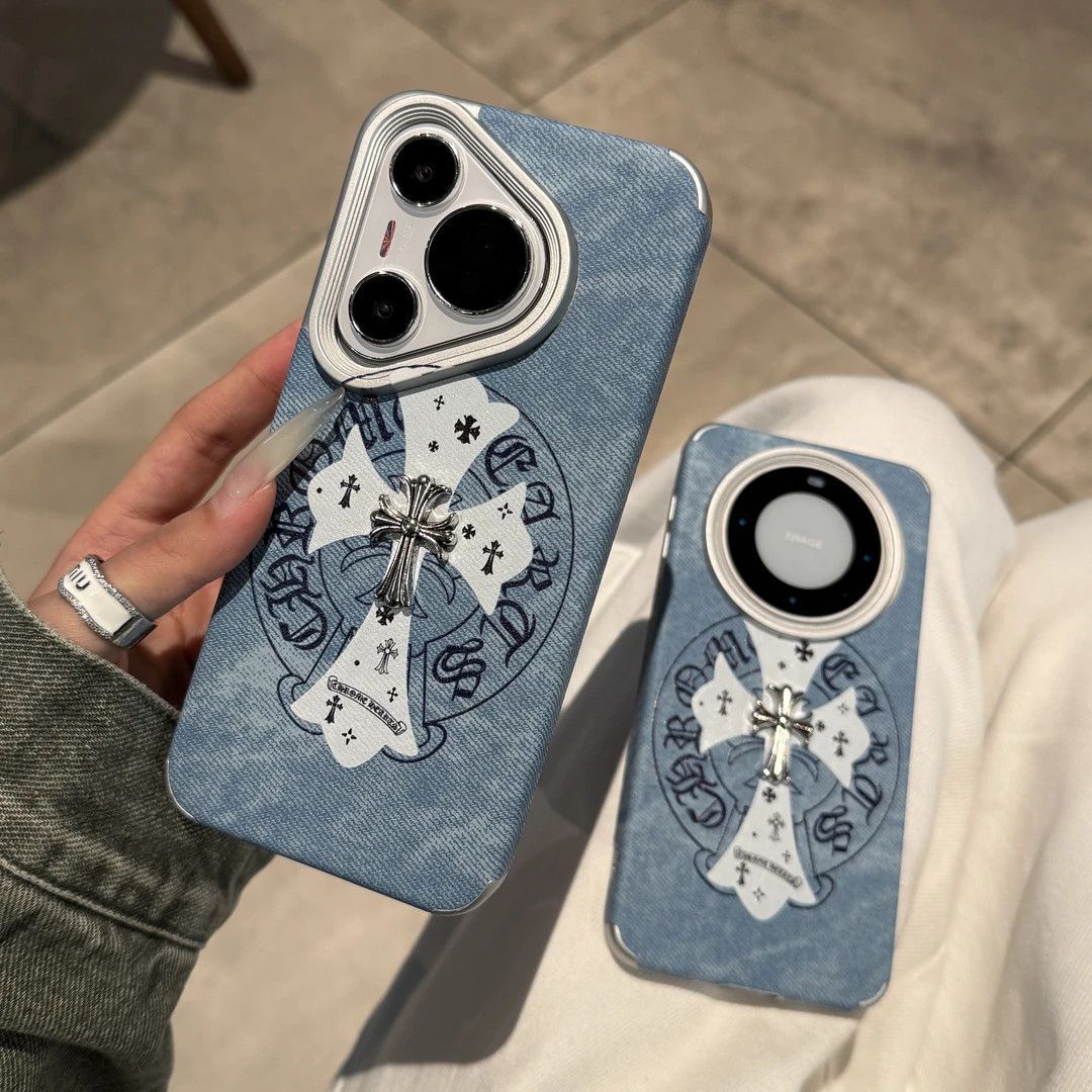 Chrome Hearts Light Blue Denim iPhone Case