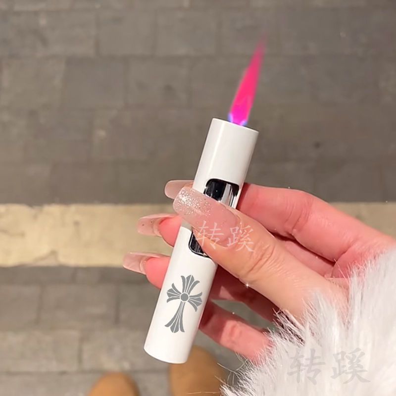 Chrome Hearts Style Pink Flame Torch Lighter