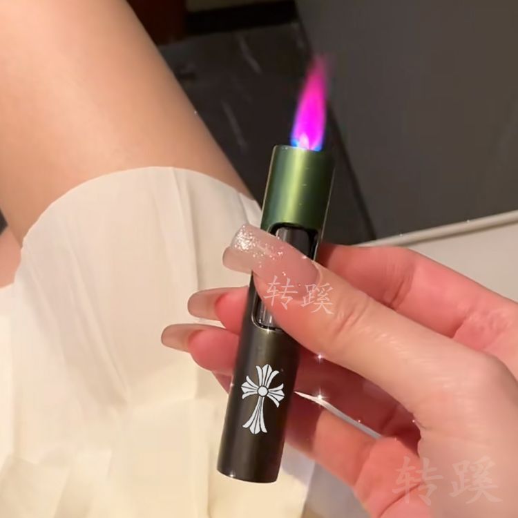 Chrome Hearts Style Pink Flame Torch Lighter