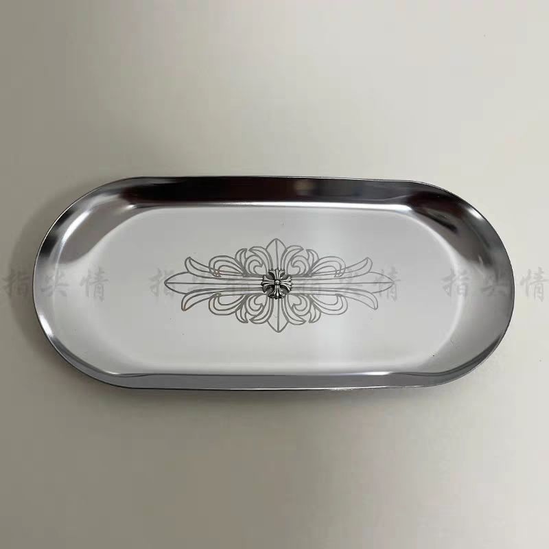 Chrome Hearts Stainless Steel Oval Metal Storage Tray