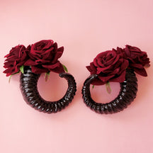 Rose devil horn hairpin