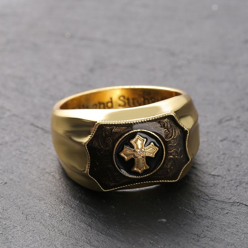 Chrome Hearts cross symbolizing faith creative ring