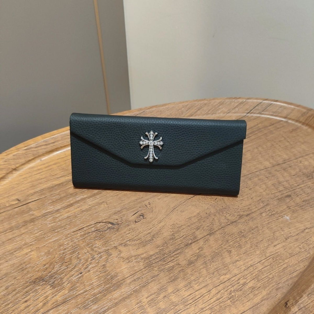 Chrome Hearts Portable Leather Eyeglasses Case