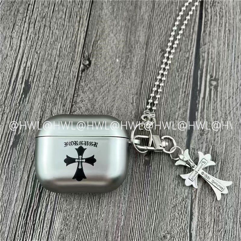 Chrome Hearts Pattern Apple Earphone Protective Case