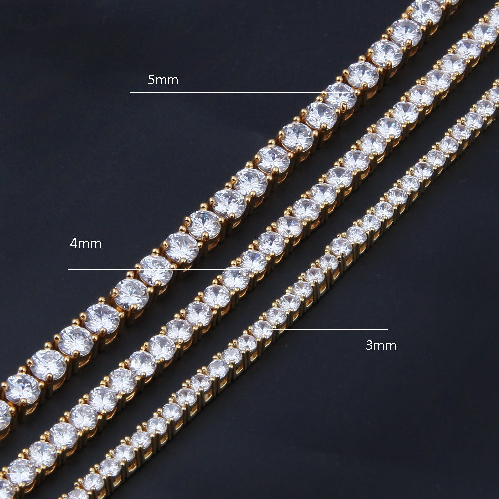 Tennis Chain Chain Copper Inlaid Zircon Row Necklace