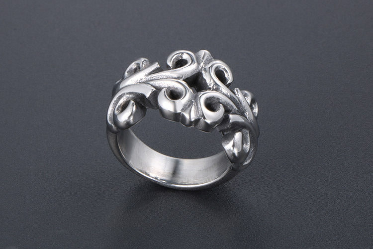 Carved Hollow-Out Punk Style Rings
