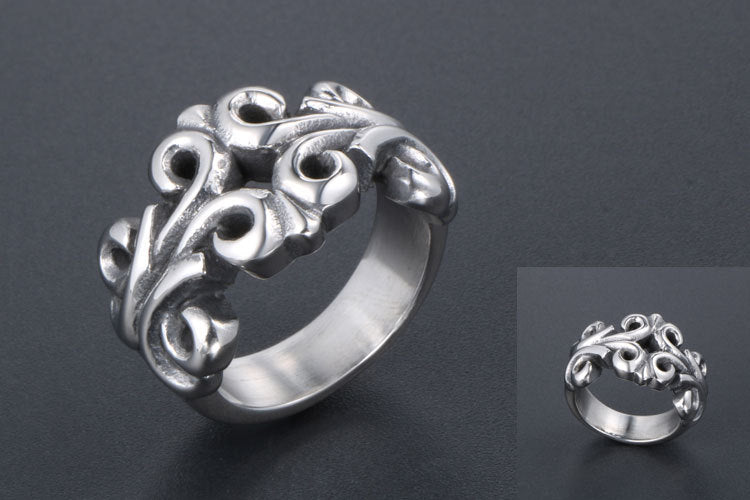 Carved Hollow-Out Punk Style Rings