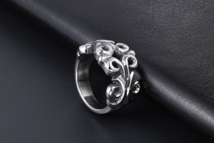 Carved Hollow-Out Punk Style Rings