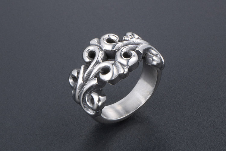 Carved Hollow-Out Punk Style Rings