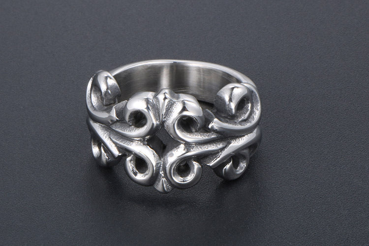 Carved Hollow-Out Punk Style Rings