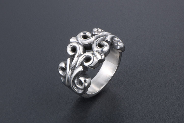 Carved Hollow-Out Punk Style Rings