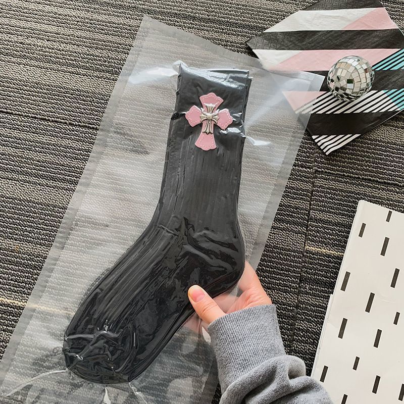 Chrome Hearts Cross Leather-Patch Socks