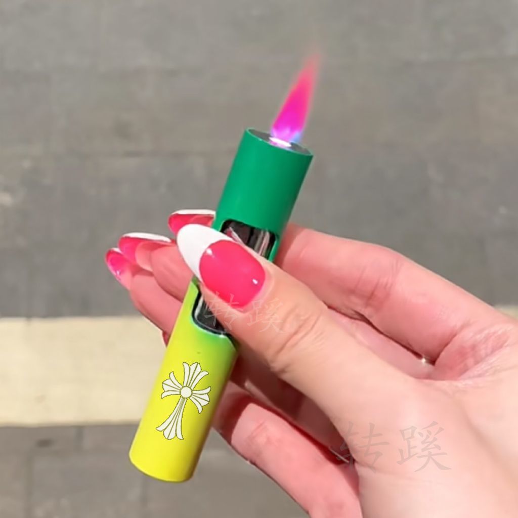 Chrome Hearts Style Pink Flame Torch Lighter