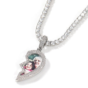 magnetic broken heart necklace