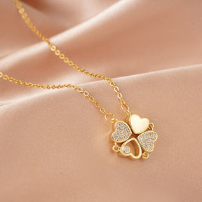 clover necklace gold