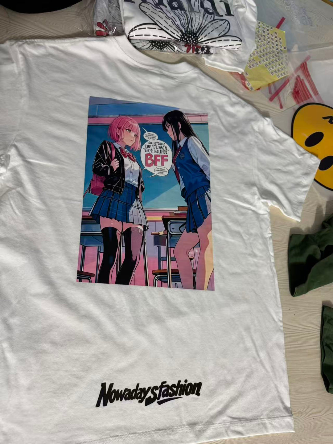 BFF white T-shirt back