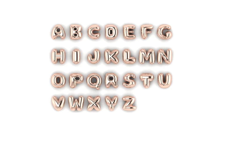 bubble letter name necklace